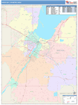 Green Bay Metro Area Wall Map Color Cast Style